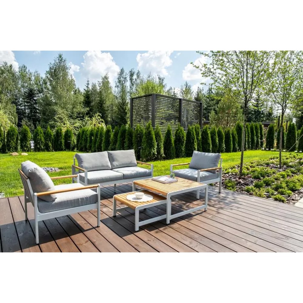 Комплект кофейных столов из алюминия MAYA белый  Joygarden Комплект кофейных столов из алюминия MAYA белый  Joygarden