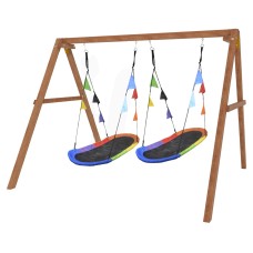 Деревянные качели с овальными гнездами Лодка