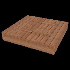 Песочница с крышкой скамейкой 140*140