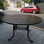 Круглый стол из литого алюминия Nice 180 с подносом