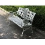 Садовая скамейка из литого алюминия White Lily