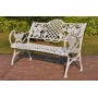 Садовая скамейка из литого алюминия White Lily