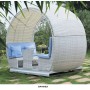 Маятниковые качели со столом Derong из искусственного ротанга