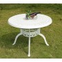 Белый стол из литого алюминия Gera 100 White