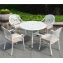 Белый стол из литого алюминия Gera 100 White