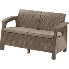 Диван пластиковый Корфу (Corfu love seat) капучино