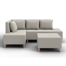 Диван угловой модульный с пуфом Лига-126 угол левый