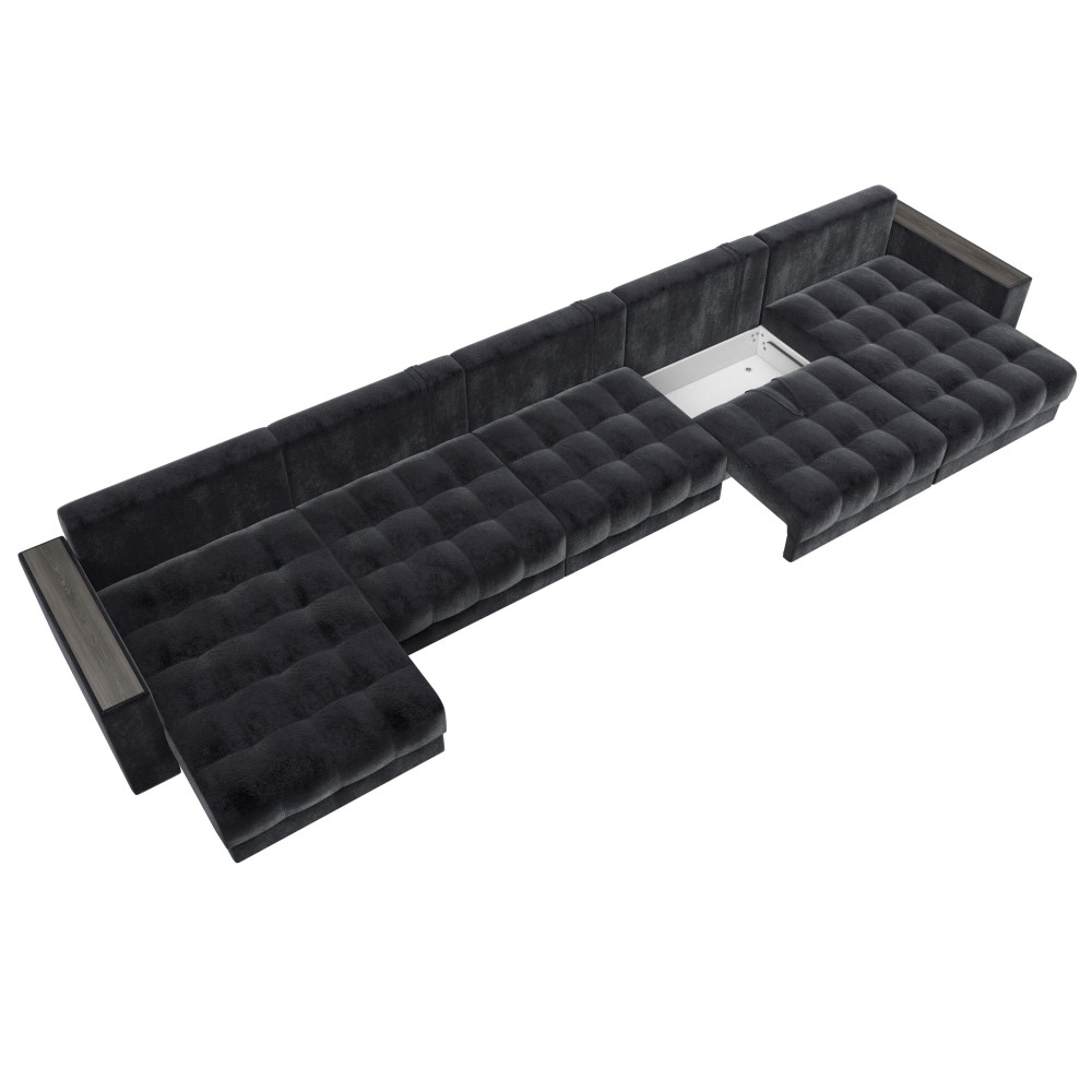 Диван П-образный с декором Лига-049 НПБ Мегалонг Диван П-образный с декором Лига-049 НПБ Мегалонг