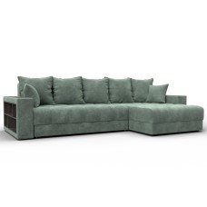 Диван угловой с декором и полкой Лига-050 НПБ