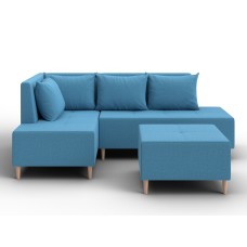 Диван угловой модульный с пуфом Лига-126 угол левый