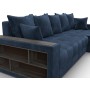Диван угловой с декором и полкой Лига-050 НПБ
