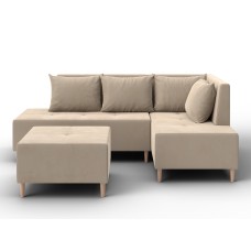 Диван угловой модульный с пуфом Лига-126 угол правый