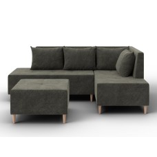 Диван угловой модульный с пуфом Лига-126 угол правый