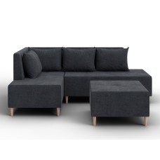 Диван угловой модульный с пуфом Лига-126 угол левый
