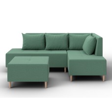 Диван угловой модульный с пуфом Лига-126 угол правый