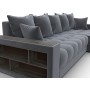 Диван угловой с декором и полкой Лига-050 НПБ