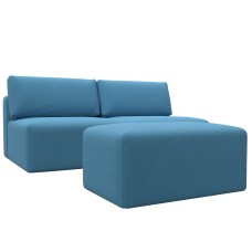 Диван прямой модульный с пуфом Лига-060 НПБ