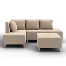 Диван угловой модульный с пуфом Лига-126 угол левый