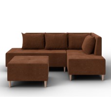 Диван угловой модульный с пуфом Лига-126 угол правый