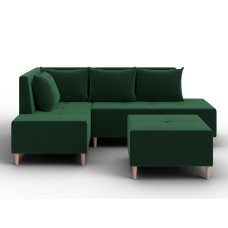 Диван угловой модульный с пуфом Лига-126 угол левый