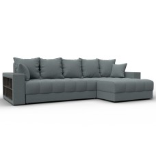 Диван угловой с декором и полкой Лига-050 НПБ