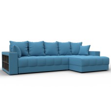 Диван угловой с декором и полкой Лига-050 НПБ