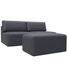 Диван прямой модульный с пуфом Лига-060 НПБ