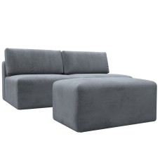 Диван прямой модульный с пуфом Лига-060 НПБ