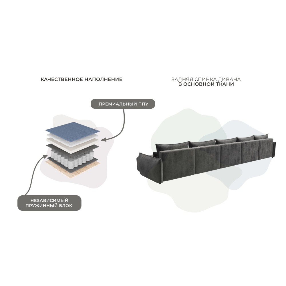 Диван П-образный Лига-051 НПБ МегаЛонг Диван П-образный Лига-051 НПБ МегаЛонг