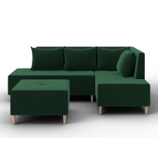 Диван угловой модульный с пуфом Лига-126 угол правый