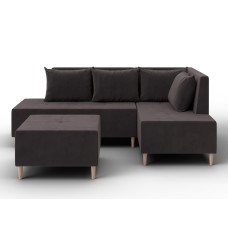 Диван угловой модульный с пуфом Лига-126 угол правый