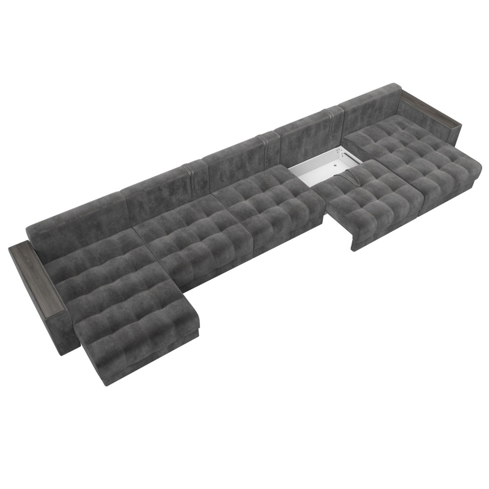 Диван П-образный с декором Лига-049 НПБ Мегалонг Диван П-образный с декором Лига-049 НПБ Мегалонг