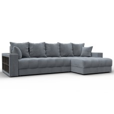 Диван угловой с декором и полкой Лига-050 НПБ