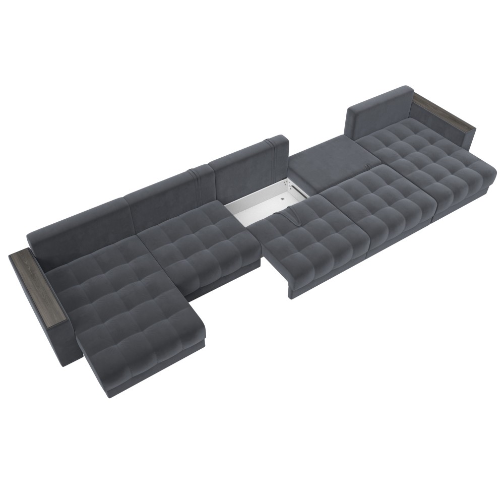 Диван П-образный с декором Лига-049 НПБ Мегалонг Диван П-образный с декором Лига-049 НПБ Мегалонг