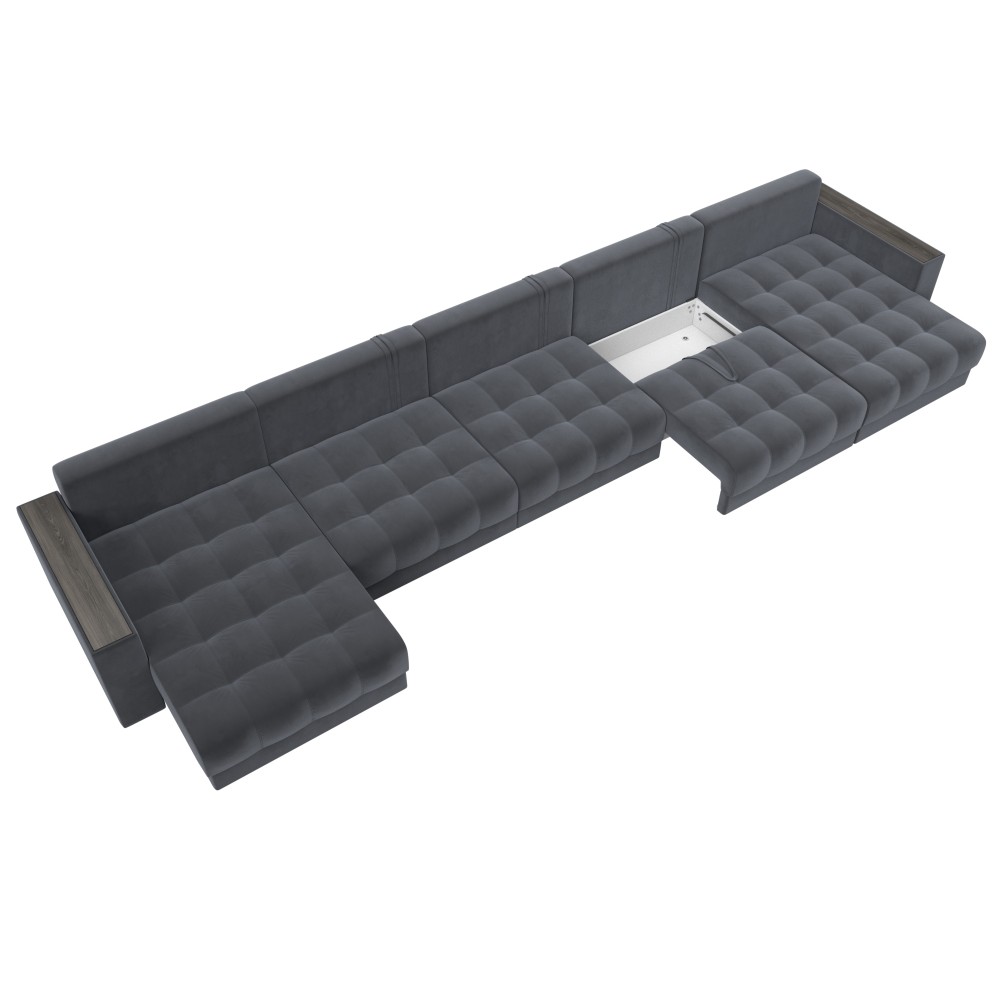 Диван П-образный с декором Лига-049 НПБ Мегалонг Диван П-образный с декором Лига-049 НПБ Мегалонг