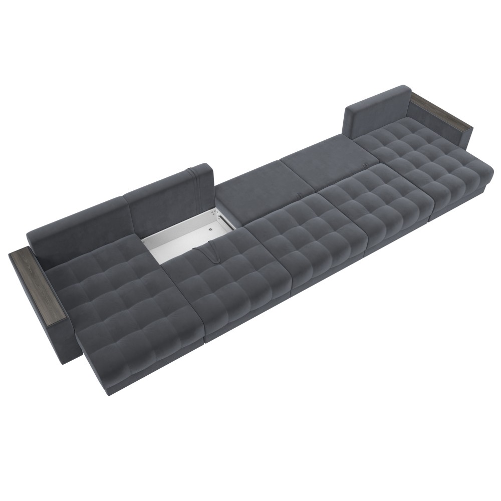 Диван П-образный с декором Лига-049 НПБ Мегалонг Диван П-образный с декором Лига-049 НПБ Мегалонг