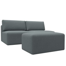 Диван прямой модульный с пуфом Лига-060 НПБ