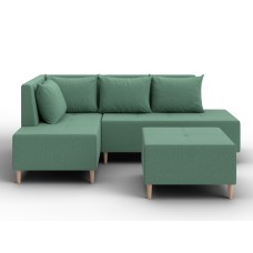 Диван угловой модульный с пуфом Лига-126 угол левый