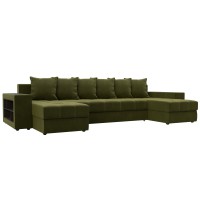 Диван П-образный Дубай полки слева