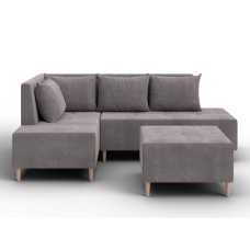 Диван угловой модульный с пуфом Лига-126 угол левый