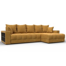 Диван угловой с декором и полкой Лига-050 НПБ