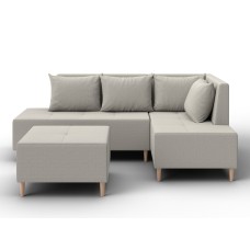 Диван угловой модульный с пуфом Лига-126 угол правый