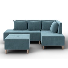 Диван угловой модульный с пуфом Лига-126 угол правый