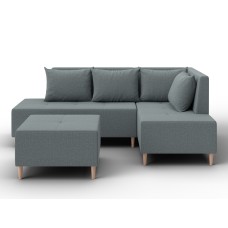 Диван угловой модульный с пуфом Лига-126 угол правый