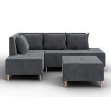 Диван угловой модульный с пуфом Лига-126 угол левый