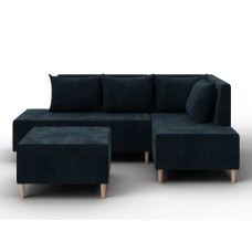 Диван угловой модульный с пуфом Лига-126 угол правый