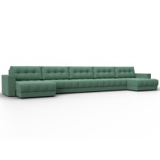 Диван П-образный с декором Лига-049 НПБ Мегалонг