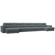 Диван П-образный с декором Лига-049 НПБ Мегалонг