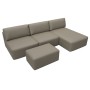 Диван угловой модульный с пуфом Лига-060 НПБ Лонг угол универсальный