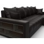 Диван угловой с декором и полкой Лига-050 НПБ